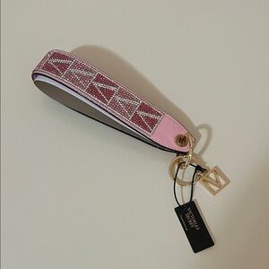 Victoria's Secret Pink and Gold Keychain Wristlet NWT